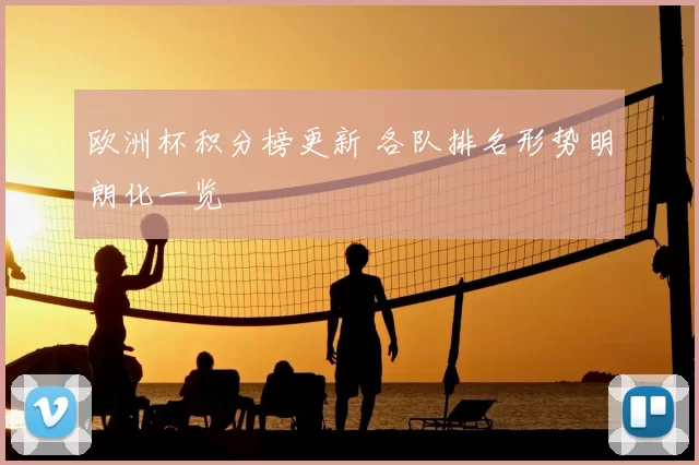 欧洲杯积分榜更新 各队排名形势明朗化一览